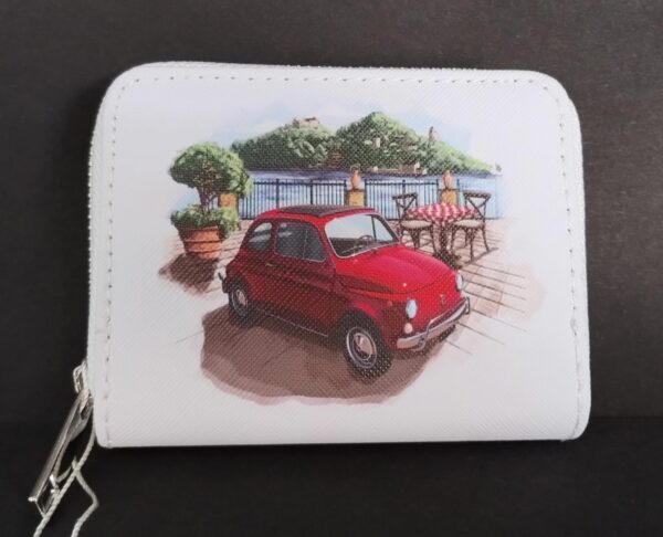 Fiat 500 portemonnee met rits 2 vaks