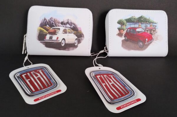 Fiat 500 portemonnee met rits 2 vaks