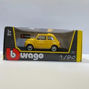 Fiat 500 Burvago geel 1:24