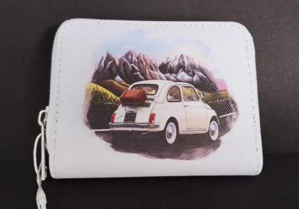 Fiat 500 portemonnee met rits 2 vaks