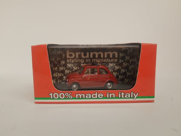 Brumm Fiat 500D schaalmodel 1:43 rood