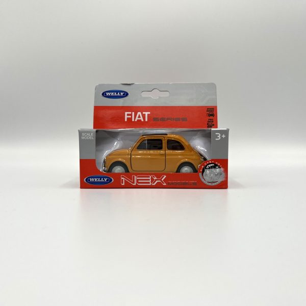Welly Nex Models Fiat 500 okergeel 1:43