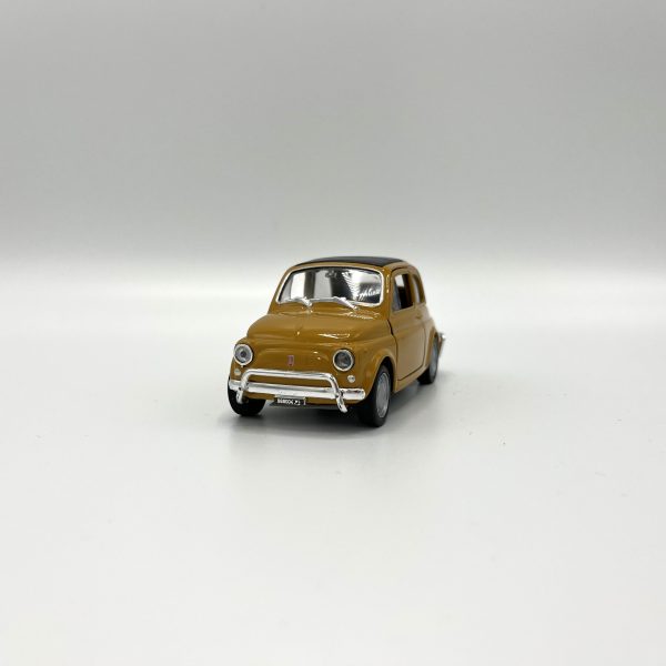 Fiat 500 auto okergeel 1:43