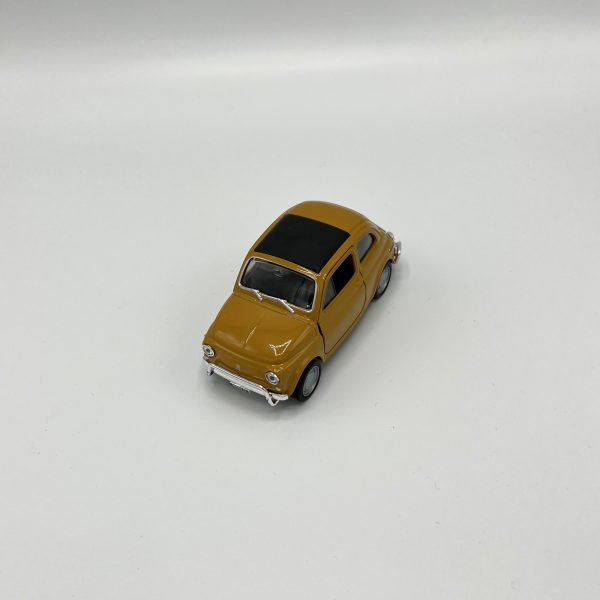 Fiat 500 auto okergeel 1:43