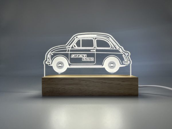 Lamp oplichtende Fiat 500