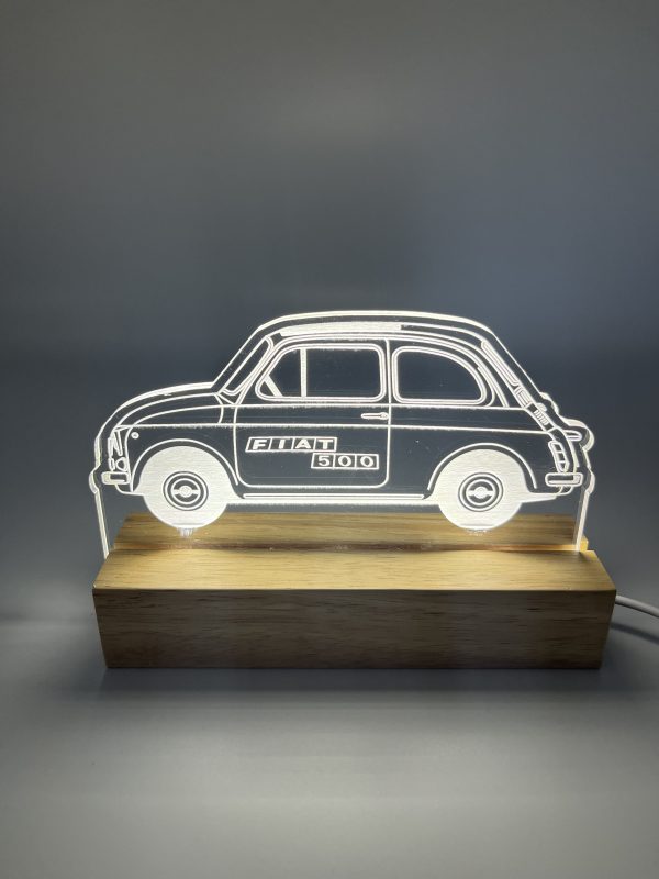Lamp oplichtende Fiat 500