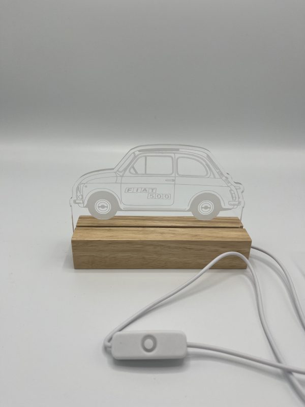 Lamp oplichtende Fiat 500