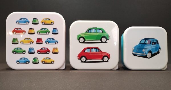 Set van 3 vierkante lunchboxjes