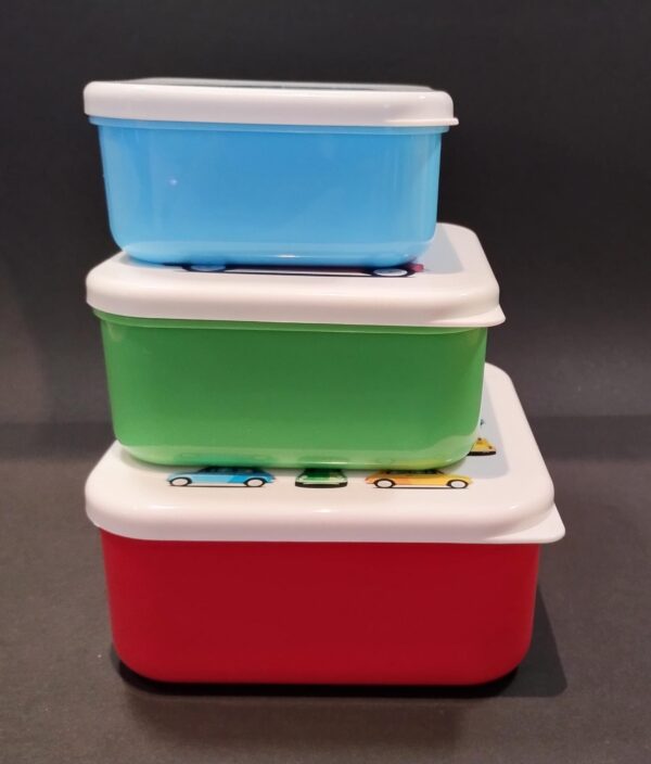 Set van 3 vierkante lunchboxjes