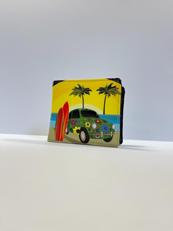 Fiat 500 portemonnee aan zee