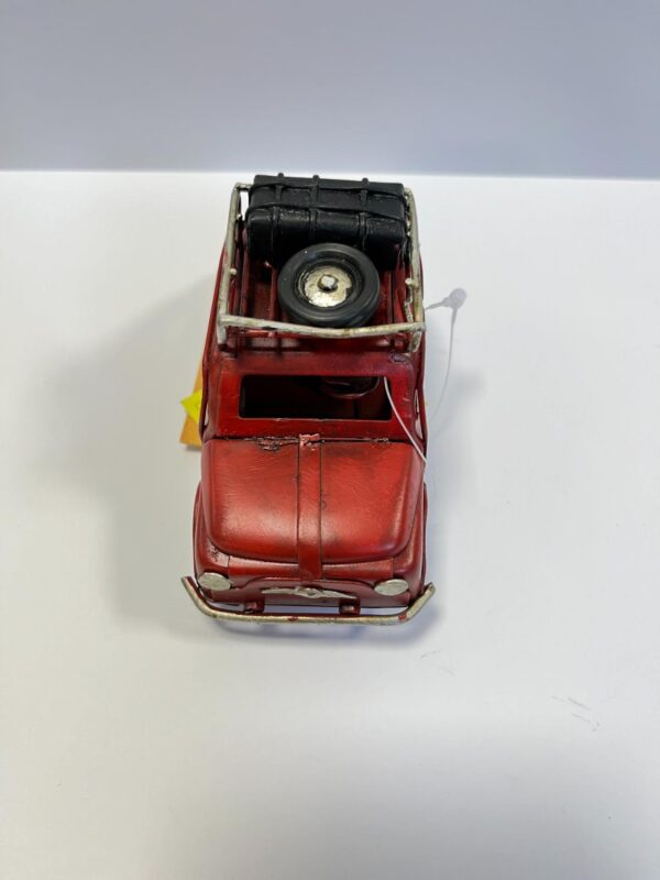 Fiat 500 rood met dakrek