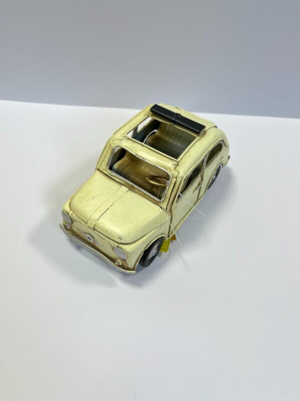 Blikken Fiat 500: wit met open dak