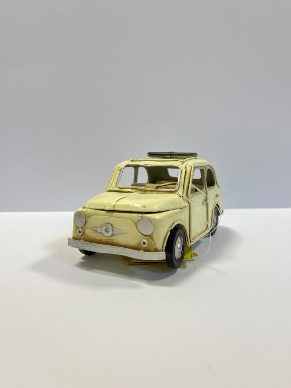 Blikken Fiat 500: wit met open dak