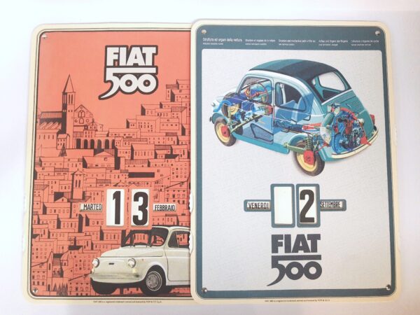 Fiat 500 kalender met draaischijven