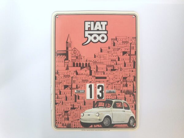 Fiat 500 kalender met draaischijven
