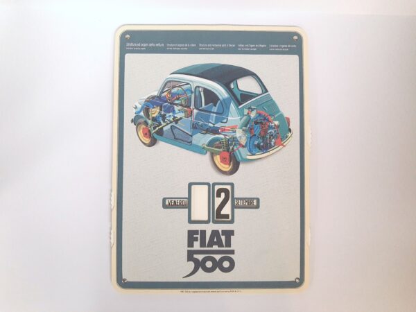 Fiat 500 kalender met draaischijven