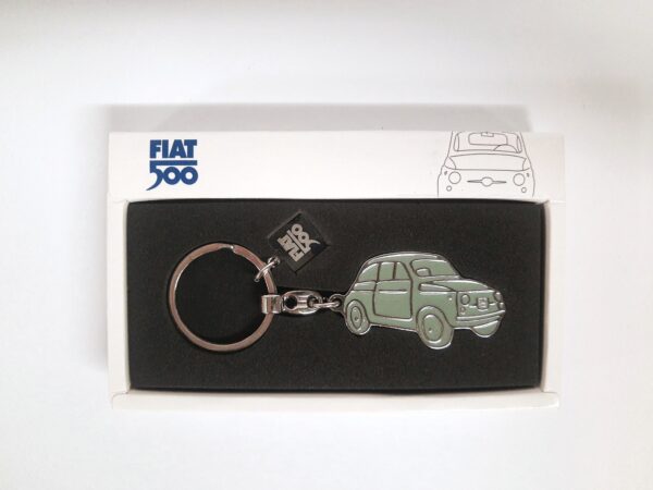 Metalen groene sleutelhanger