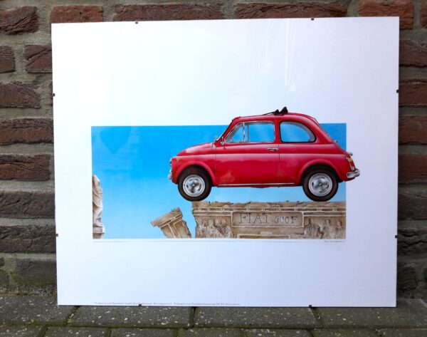 Poster rode Fiat 500