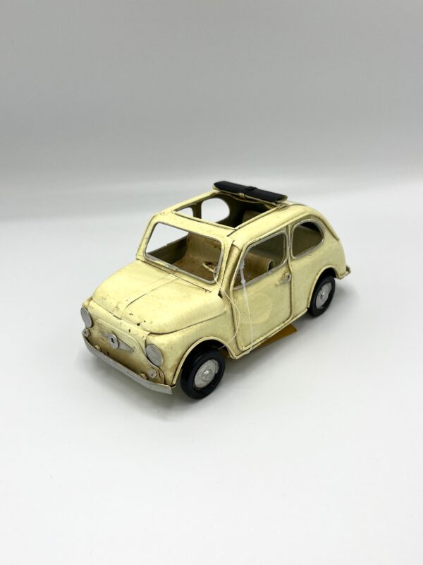 Blikken witte Fiat 500 open dak M