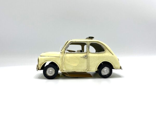 Blikken witte Fiat 500 open dak M