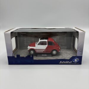 Fiat 500 model auto rood met wit
