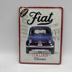 Fiat 500 klein wandbord