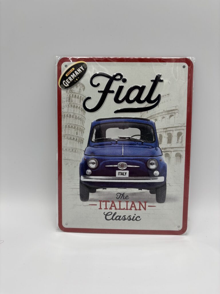 Fiat 500 klein wandbord