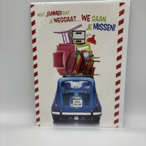 Grote Fiat 500 wenskaart